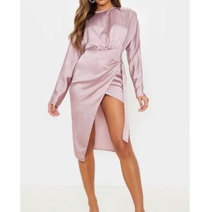 Satin mauve colored dress